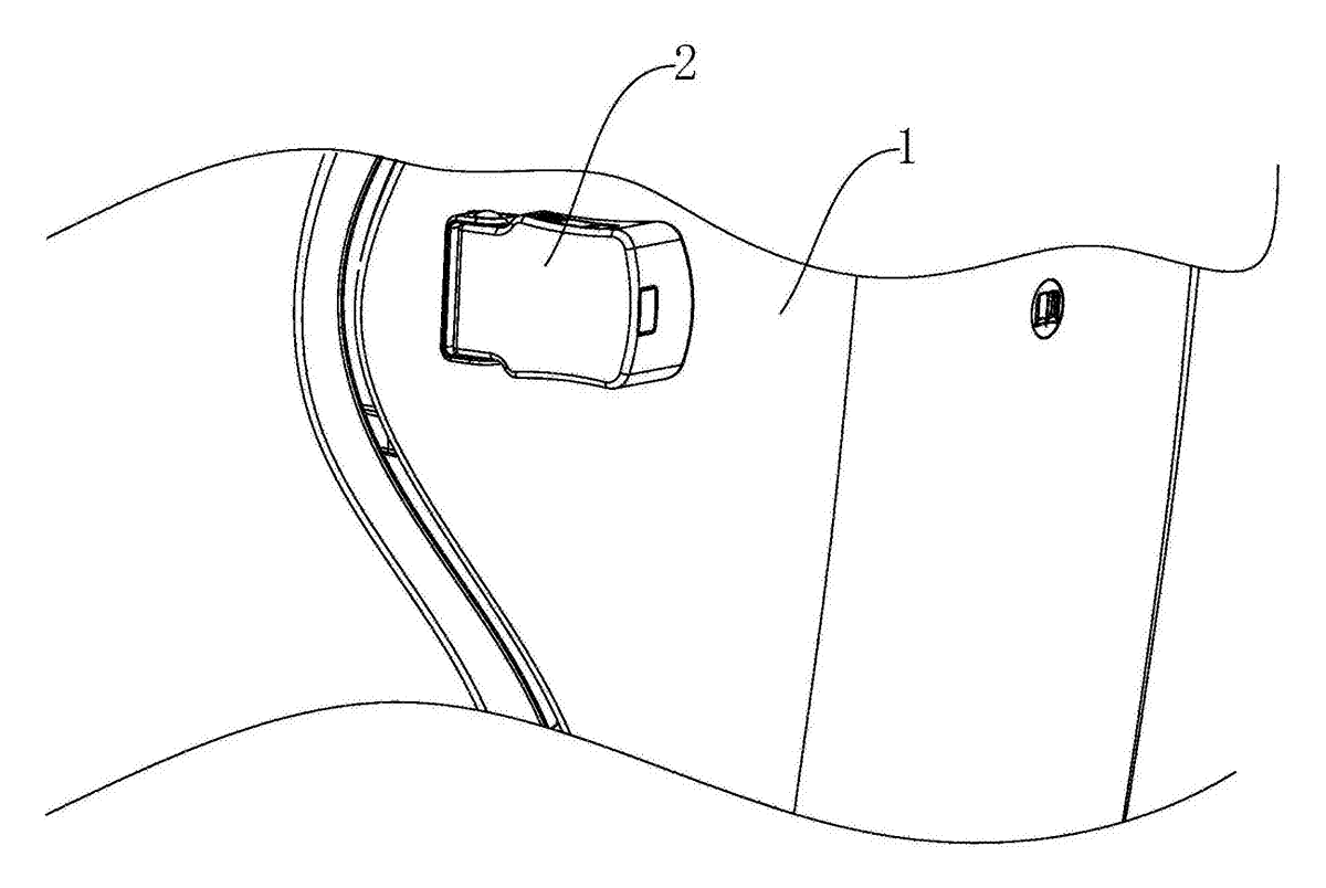 Child Safety Seat with Rotatable Side Impact Protection Device - patent drawing
