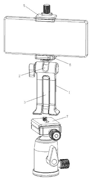 Phone Clip Mount with Fold-Out Stand Leg - Patent Fig. 6