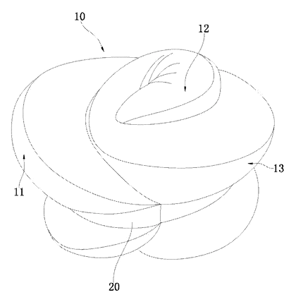 Portable Neck Pillow with Integrated Compression Storage Belt - Patent drawing - pillow structure