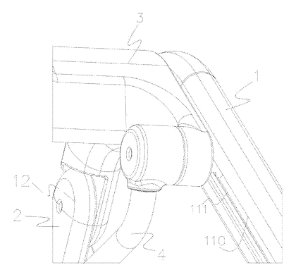 Baby Stroller Frame with Direction-Adjustable Seat and One-Hand Fold - Patent Fig. 5