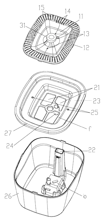 Automatic Pet Drinking Fountain with Interchangeable Water Outlet Heads - Patent Fig. 3