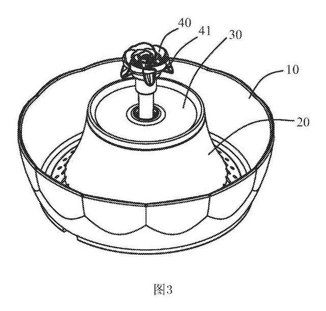 Multi-Pet Fountain Water Dispenser - patent drawing