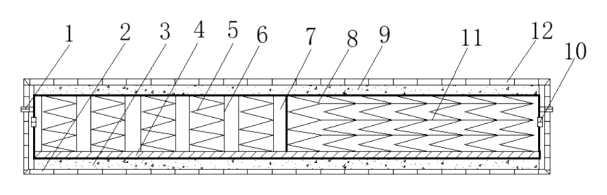 Dual-Zone Split-Spring Mattress with Removable Fabric Cover - patent drawing