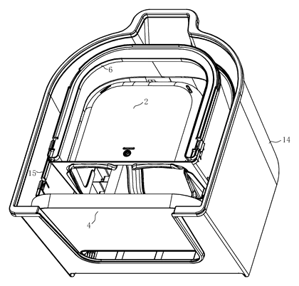 Nesting Children's Table and Chair Set with Tool-Free Snap Connection - Patent drawing - storage state