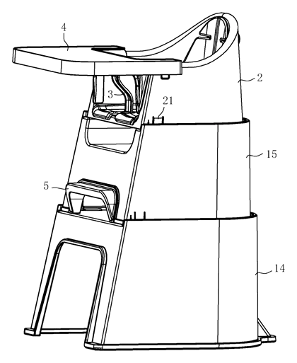 Nesting Children's Table and Chair Set with Tool-Free Snap Connection - Patent Fig. 2