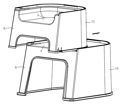 Nesting Children's Table and Chair Set with Tool-Free Snap Connection - Patent Fig. 3