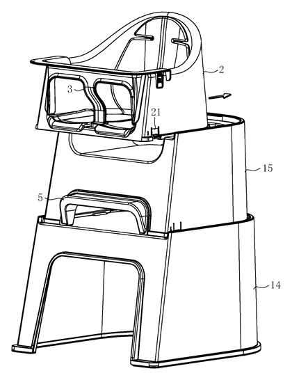 Nesting Children's Table and Chair Set with Tool-Free Snap Connection - Patent Fig. 4