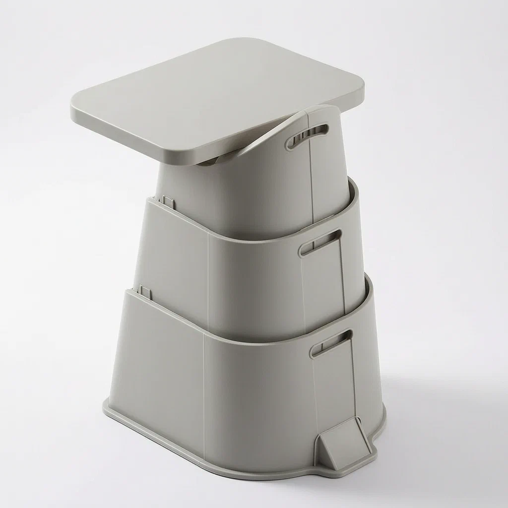 Nesting Children's Table and Chair Set with Tool-Free Snap Connection - product render