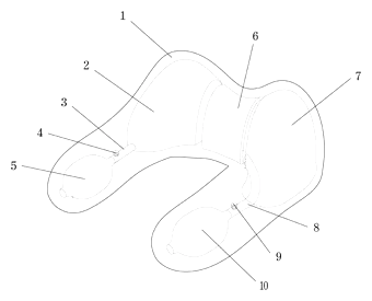 Adjustable Airbag U-Shaped Neck Pillow with Memory Foam - Patent drawing - component layout