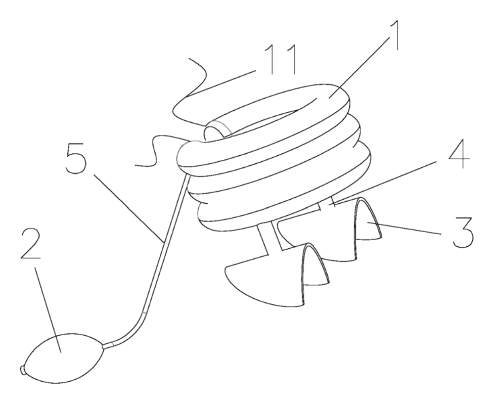 Inflatable Cervical Traction Collar Shaped for a Child's Neck - patent drawing