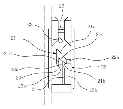 Push-Button Retractable Pen with Guided Elastic Clip Mechanism - Patent Fig. 5