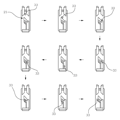 Push-Button Retractable Pen with Guided Elastic Clip Mechanism - Patent Fig. 8