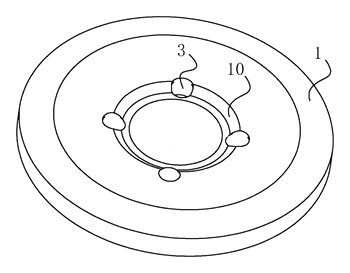 Sew-Through Button with Chamfered Thread Holes and Recessed Thread Groove - Patent Fig. 5