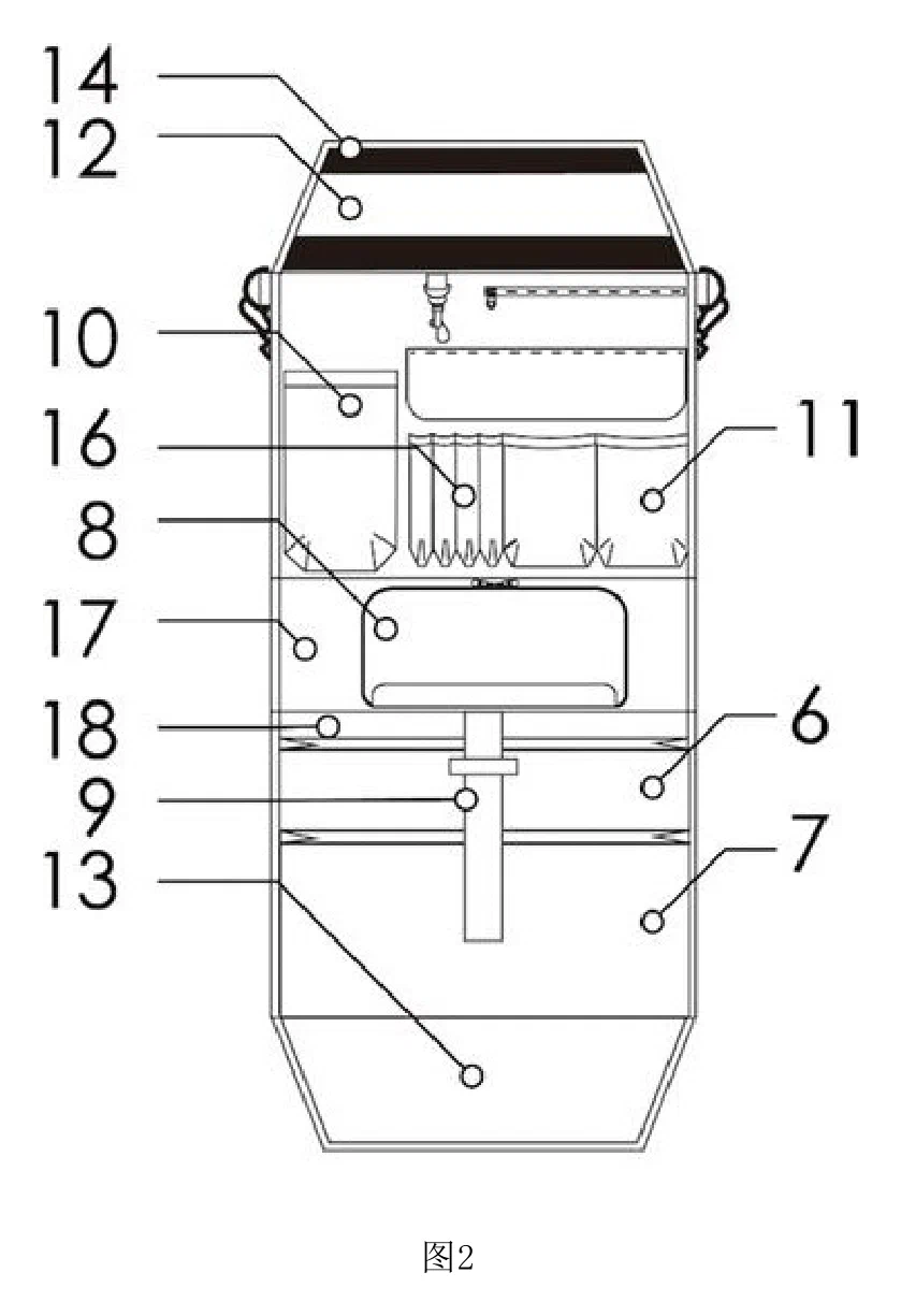 Fold-Out Desk Organizer Insert for School Backpacks - patent drawing