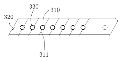 Ceramic Snap-Off Utility Knife with Round-Notch Cutting Edges - Patent drawing - blade