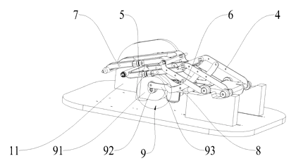 Motor-Driven Lifting Chair with Synchronized Frames and Swing Mechanism - Patent drawing - drive mechanism detail