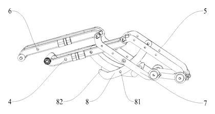 Motor-Driven Lifting Chair with Synchronized Frames and Swing Mechanism - Patent Fig. 3