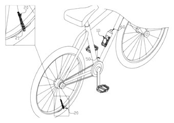 Bicycle Bottle Cage with Integrated Tire Levers and Wrench Tools - Patent Fig. 5