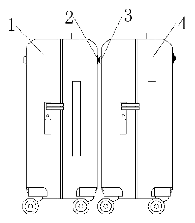 Snap-Together Luggage Connector - patent drawing