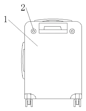 Snap-Together Luggage Connector - Patent drawing - stud on the first case