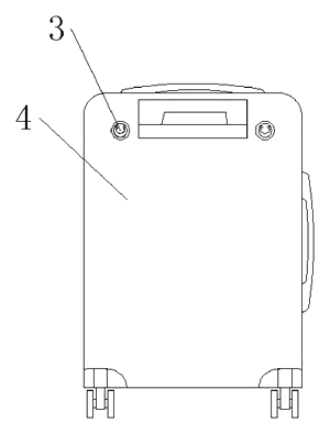 Snap-Together Luggage Connector - Patent drawing - socket on the second case