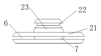 Snap-Together Luggage Connector - Patent drawing - stud assembly