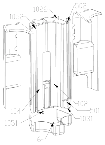 Self-Rinsing Roller Scrub Brush with Dirty-Water Tank - Patent Fig. 3