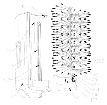 Self-Rinsing Roller Scrub Brush with Dirty-Water Tank - Patent Fig. 5