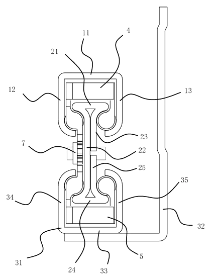 Three-Section Gear-Synchronized Drawer Slide Rail Assembly - Patent drawing - assembled slide view