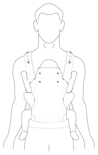 Baby Carrier with Load Dispersion and Adjustable Seat Width - Patent Fig. 7