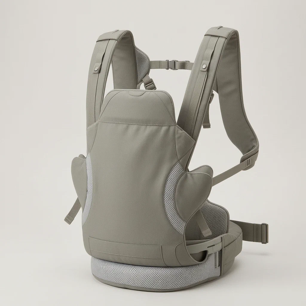 Baby Carrier with Load Dispersion and Adjustable Seat Width - product render