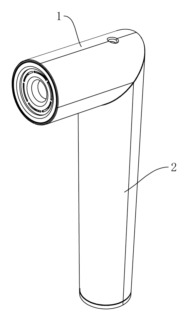 Portable Rotatable Hair Dryer with Battery and Folding Handle - patent drawing