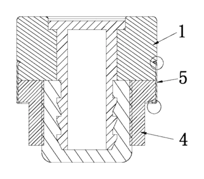 Sleeve-Joint Combined Container Lid with Inner Stopper and Fixing Ring - Patent Fig. 3