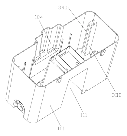 Electric Flat Mop Cleaning Bucket with Automatic Washing and Wringing - Patent Fig. 17