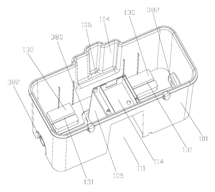 Electric Flat Mop Cleaning Bucket with Automatic Washing and Wringing - Patent Fig. 4