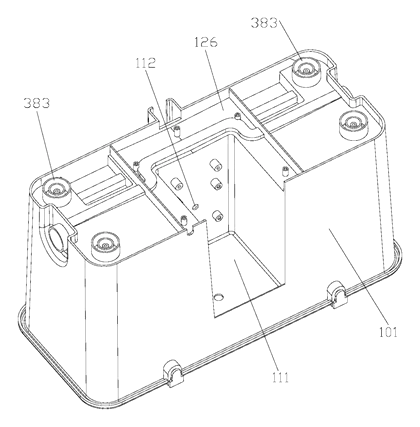 Electric Flat Mop Cleaning Bucket with Automatic Washing and Wringing - Patent Fig. 5