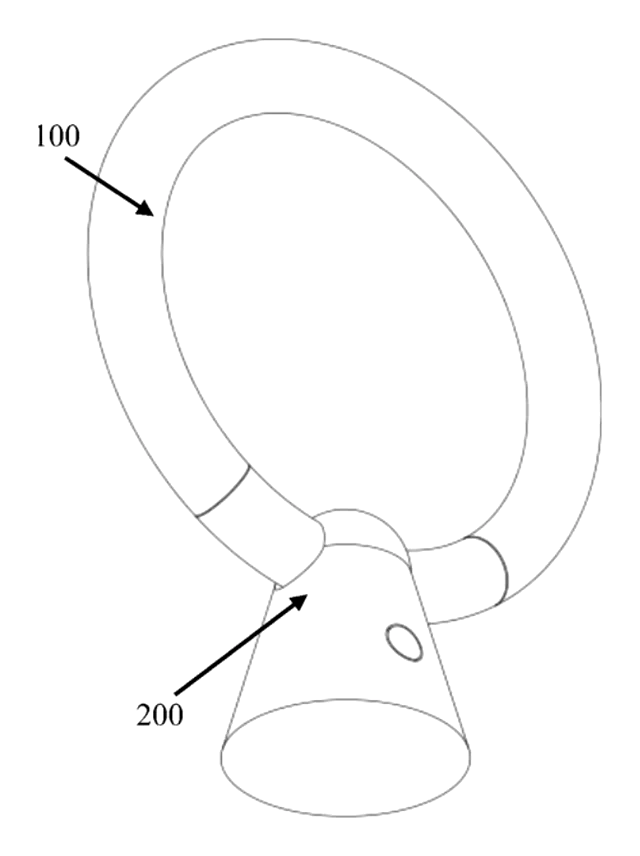 Ring-Shaped Outdoor Lantern That Lifts Off a Power-Bank Charging Base - patent drawing