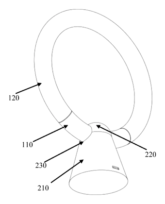 Ring-Shaped Outdoor Lantern That Lifts Off a Power-Bank Charging Base - Patent Fig. 2