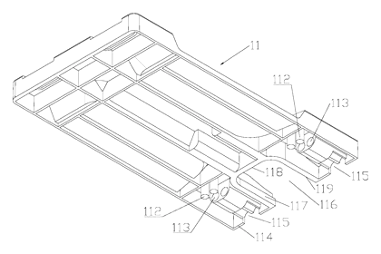 Single-Sided Hand-Free Flat Mop with Folding Plates and Squeezing Mechanism - Patent Fig. 4