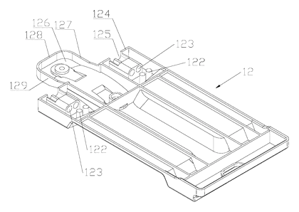 Single-Sided Hand-Free Flat Mop with Folding Plates and Squeezing Mechanism - Patent Fig. 6