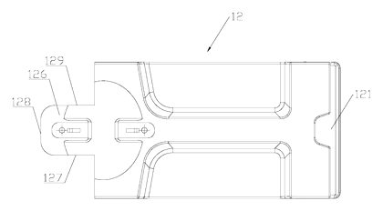Single-Sided Hand-Free Flat Mop with Folding Plates and Squeezing Mechanism - Patent Fig. 7