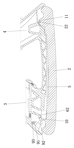 Quick-Change Ice Skate Blade Holder with Push-Button Release and Safety Lock - Patent Fig. 3