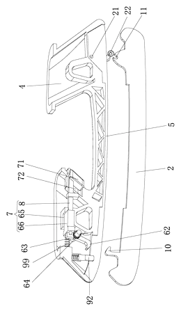Quick-Change Ice Skate Blade Holder with Push-Button Release and Safety Lock - Patent Fig. 4