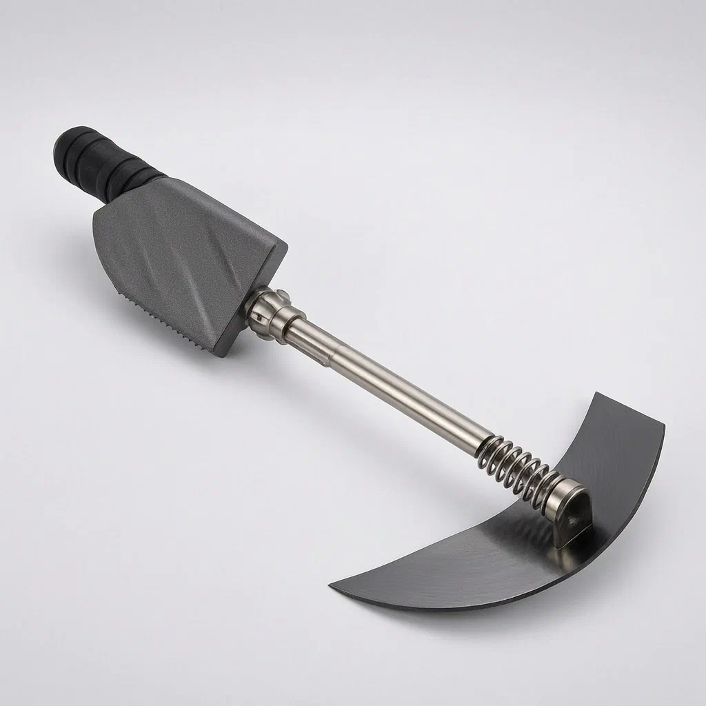 Garden Shovel for Garden Engineering with Foldable Blade and Scraper - product render