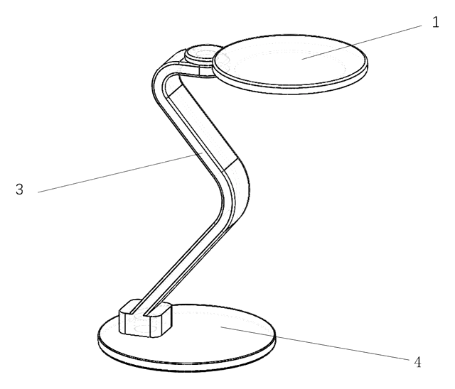 Self-Folding Desk Lamp That Turns into a Phone Stand - patent drawing