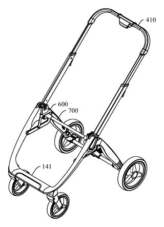 Baby Stroller with a Movably-Mounted Seat and Four-Bar Linkage Frame - Patent Fig. 33