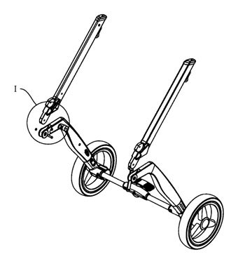 Compact-Fold Stroller with a Four-Bar Side Frame and Telescoping Handle - Patent Fig. 36