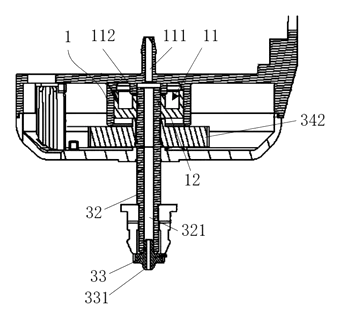 Cordless Electric Shoe Scrubber That Feeds Cleaner Through the Center of the Brush - Patent Fig. 12
