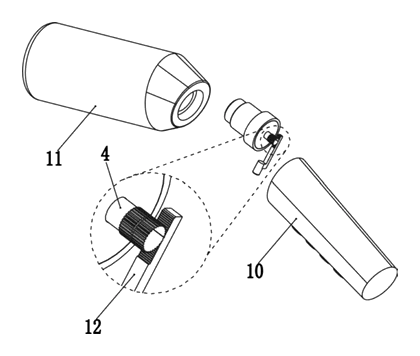 Switchable Rotation Device for Handheld Massagers - Patent Fig. 12