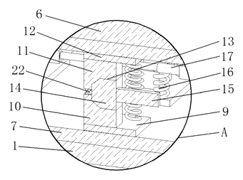 Hardness Adjustable Latex Foam Cushion with Layered Protection - Patent drawing - adjustment mechanism detail